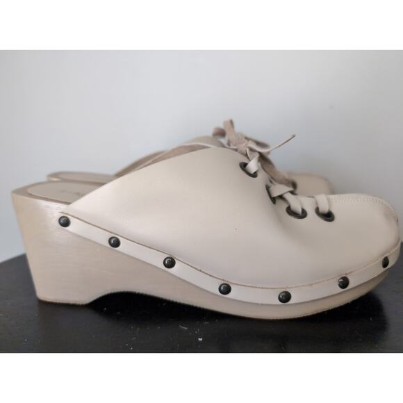 Kelsi Dagger studded lace up embellished platform clogs mules 8.5 - Picture 2 of 7